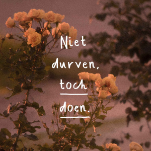 Niet durven, toch doen