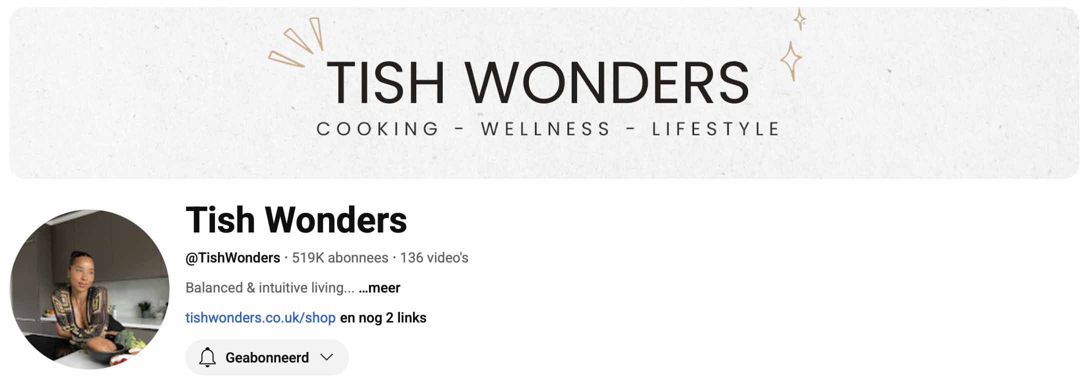Tish Wonders - Youtube kanaal